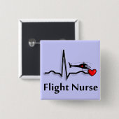 Flug-Krankenschwester QRS u. Hubschrauber-Entwurf Button (Vorne & Hinten)