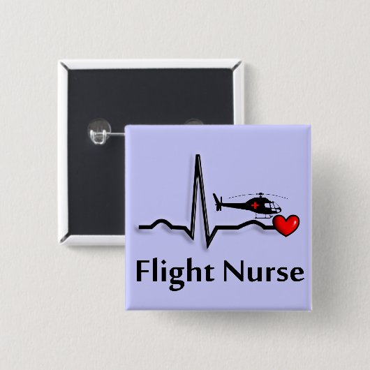 Flug-Krankenschwester QRS u. Hubschrauber-Entwurf Button (Vorne & Hinten)
