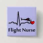 Flug-Krankenschwester QRS u. Hubschrauber-Entwurf Button (Vorderseite)