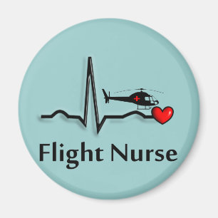 Flug-Krankenschwester QRS u. Hubschrauber-Entwurf Magnet