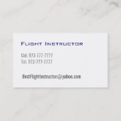 Flug-Lehrer-Visitenkarten Visitenkarte (Rückseite)