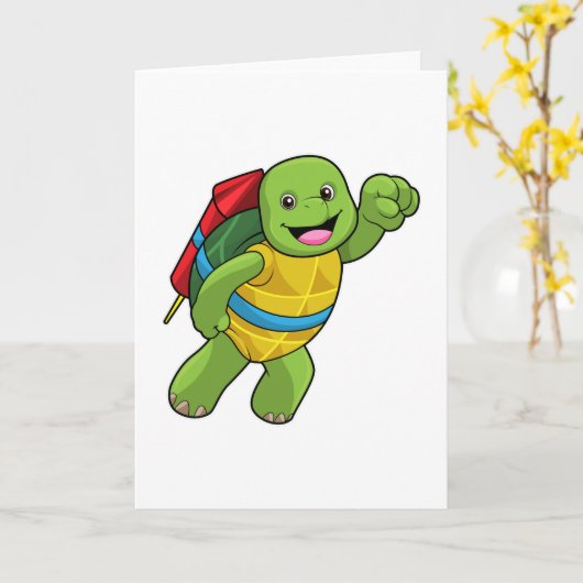 Flug mit Rakete Karte (Gelbe Blume)