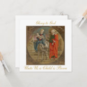 Flug nach Ägypten Christlicher Weihnachtsgruß Karte (Vorderseite/Rückseite Beispiel)