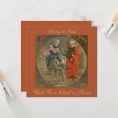 Flug nach Ägypten Christlicher Weihnachtsgruß Karte (Vorderseite/Rückseite Beispiel)