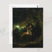 Flug nach Ägypten mit der Postkarte Rembrandt (Vorne/Hinten)