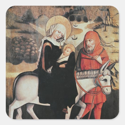 Flug nach Ägypten Quadratischer Aufkleber (Vorderseite)