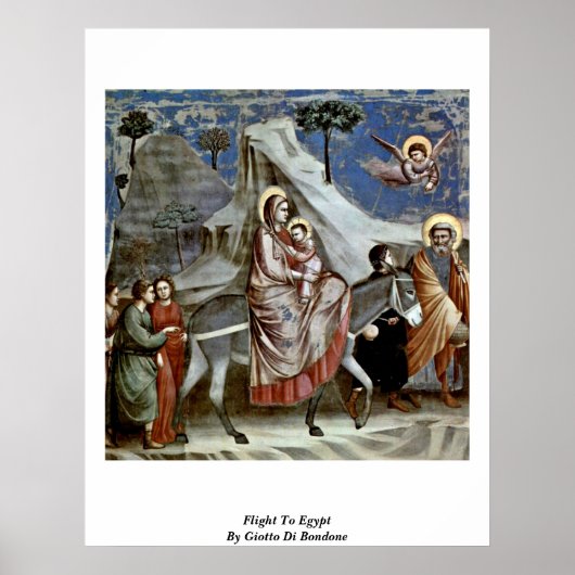 Flug nach Ägypten von Giotto Di Bondone Poster (Vorne)