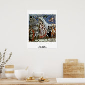 Flug nach Ägypten von Giotto Di Bondone Poster (Küche)