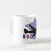 Flug nach Frankreich Kaffeetasse (Vorderseite Links)