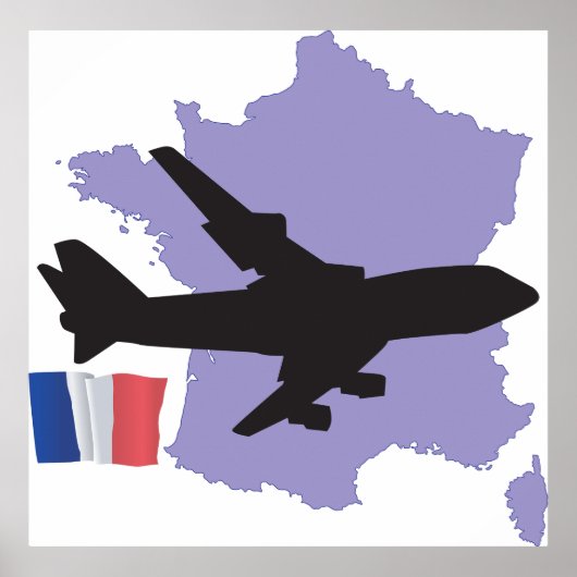 Flug nach Frankreich Poster (Vorne)