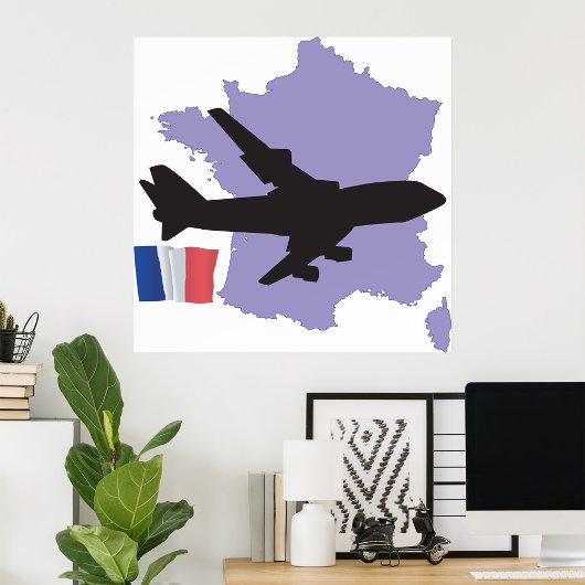 Flug nach Frankreich Poster