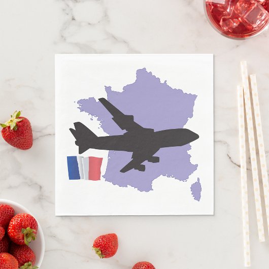 Flug nach Frankreich Serviette