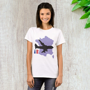 Flug nach Frankreich T-Shirt