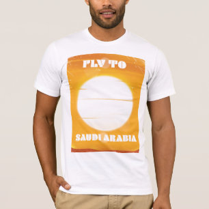 Flug nach Saudi-Arabien Vintage-Reiseposter T-Shirt