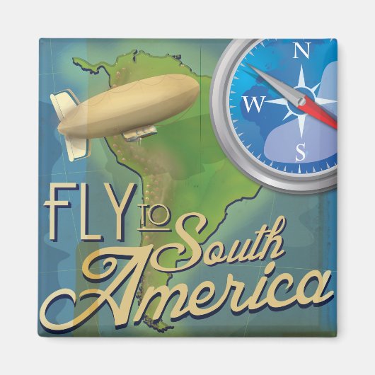 Flug nach Südamerika Magnet (Vorne)