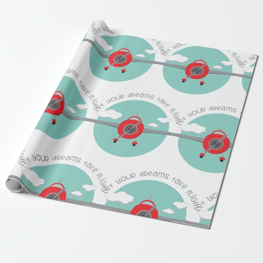 Flug nehmen geschenkpapier (Ungerollt)