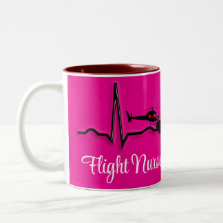 Flug QRS & Helicopter Pink Zwei-Tone-Koff Zweifarbige Tasse