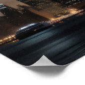 Flug Saucer über Stadt Poster (Ecke)