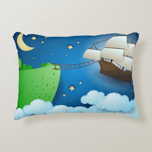 Flug Schiff bei der Anlandung Dekokissen (Vorderseite)