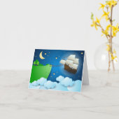 Flug Schiff bei der Anlandung Karte (Gelbe Blume)