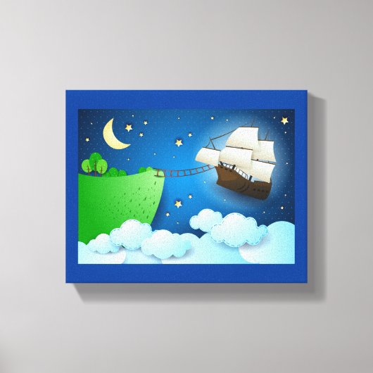 Flug Schiff bei der Anlandung Leinwanddruck (Vorderseite)