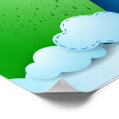 Flug Schiff bei der Anlandung Poster (Ecke)