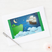 Flug Schiff bei der Anlandung Rechteckiger Aufkleber (Umschlag)