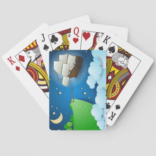 Flug Schiff bei der Anlandung Spielkarten (Rückseite)