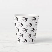 Flug Schwarze Schwalben Muster Milchtasse (Vorderseite)