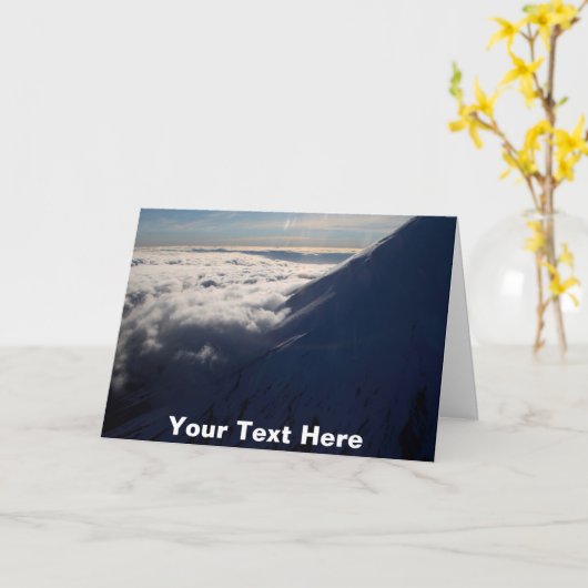 Flug über den Osorno, Chile Card Karte (Gelbe Blume)