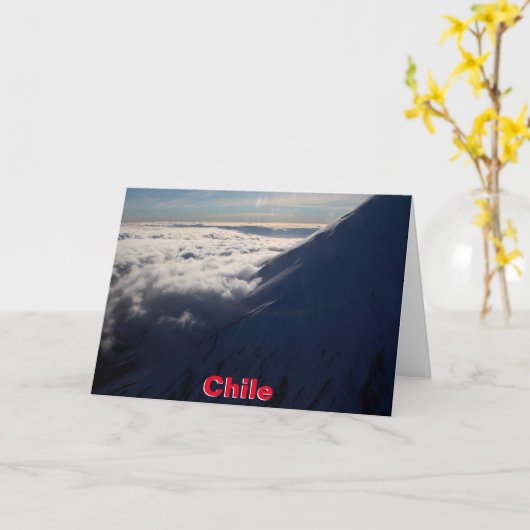 Flug über den Osorno-Vulkan, Chile Karte (Gelbe Blume)