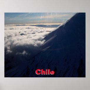 Flug über den Osorno-Vulkan, Chile Poster