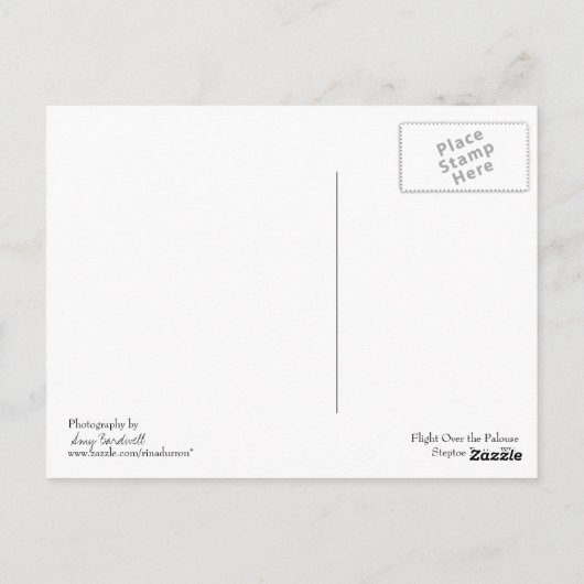 Flug über den Palouse Postkarte (Rückseite)