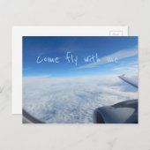 Flug - Über den Wolken fliegen Postkarte (Vorne/Hinten)
