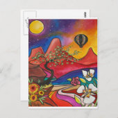 Flug über die Zion Post Card von Studio Burke© Postkarte (Vorne/Hinten)