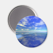 Flug über Wasser Magnet (Vorderseite/Rückseite)