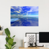 Flug über Wasser Poster (Heimbüro)