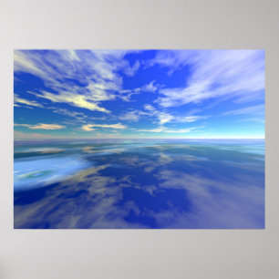 Flug über Wasser Poster