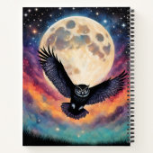 Flug unter Vollmond Notizblock (Rückseite)