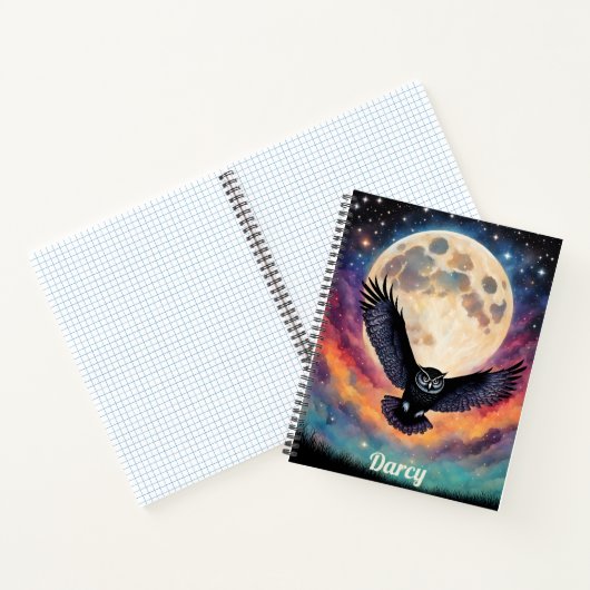 Flug unter Vollmond Notizblock (Innenseite)