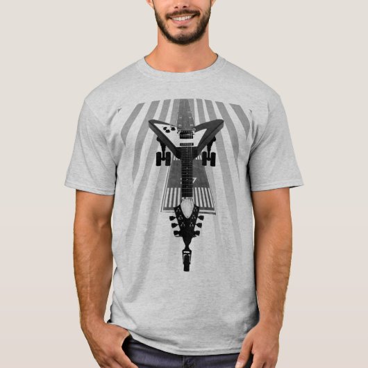 Flug V Jet Flugzeug T-Shirt (Vorderseite)