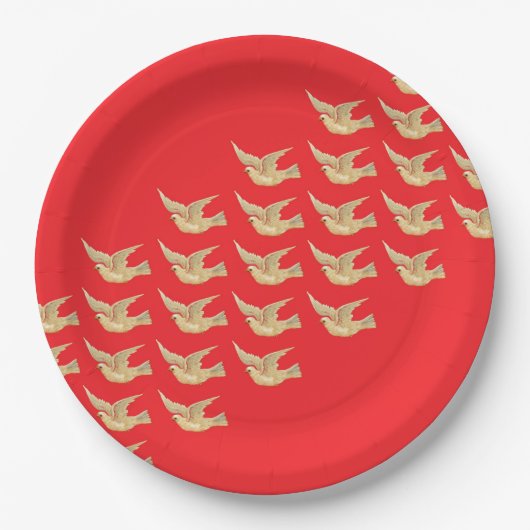 Flug von Doves-Papier-Tellern Pappteller (Vorderseite)