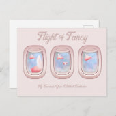 Flug von Extravaganten Schweinen in der Vergangenh Postkarte (Vorne/Hinten)