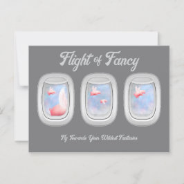 Flug von Extravaganten Schweinen in der Vergangenh Postkarte