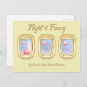 Flug von Extravaganten Schweinen in der Vergangenh Postkarte (Vorne/Hinten)