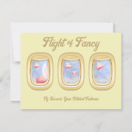Flug von Extravaganten Schweinen in der Vergangenh Postkarte
