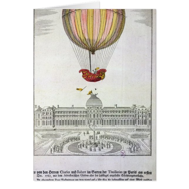 Flug von Jacques Charles und von Nicholas Robert (Vorne)