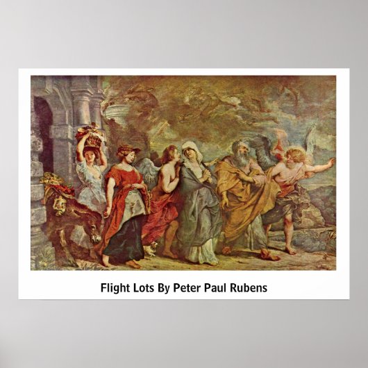 Flug von Peter Paul Rubens Poster (Vorne)
