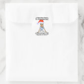 Flug vor Weihnachten Runder Aufkleber (Tasche)