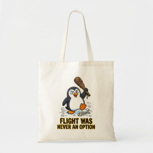 Flug war eine Option Lustiger Pinguin-Meme Dunkler Tragetasche